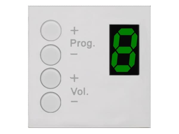 Audac - Knappsats - display - LCD - kabel - vit, RAL 9010