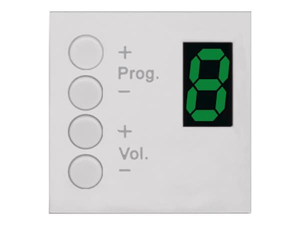 Audac - Knapppanel - display - LCD - kabel - hvit, RAL 9010
