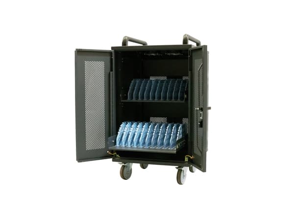 Avtek International Avtek Charging Cart 20, Kannettava laitehallintakaappi, Musta, Kannettava tietokone, 39,6 cm (15.6"), AC, Avain