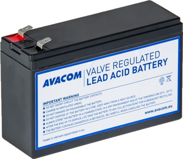 AVACOM AVA-RBC114, Forseglet blysyre (VRLA), 1 stykker, Sort, Vietnam, APC RBC114, 2 kg