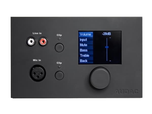 Audac MWX65 - Knapppanel - display - LCD - 2.5" - kabel - svart, RAL 9005