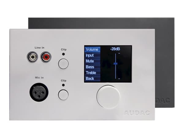 Audac MWX65 - Knapppanel - display - LCD - 2.5" - kabel - svart, RAL 9005