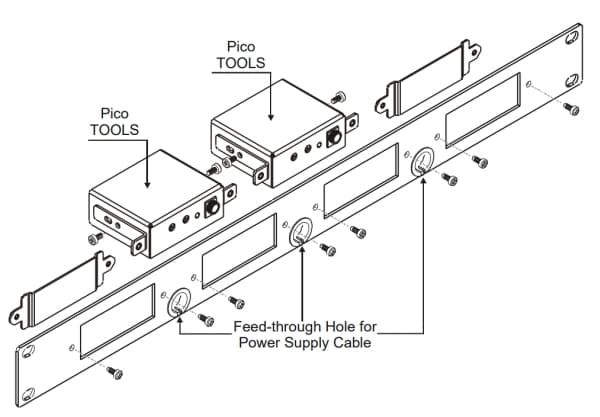 Kramer Electronics RK-4PT-B, Telinekehikko, Musta, 1U, 48,3 cm (19"), 436 mm, 4 mm