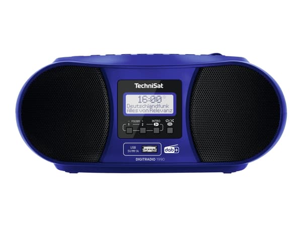 TechniSat DigitRadio 1990, Kodin midiaudiojärjestelmä, Sininen, 1 levyt, 3 W, DAB+, FM, 87,5 - 108 MHz Sininen