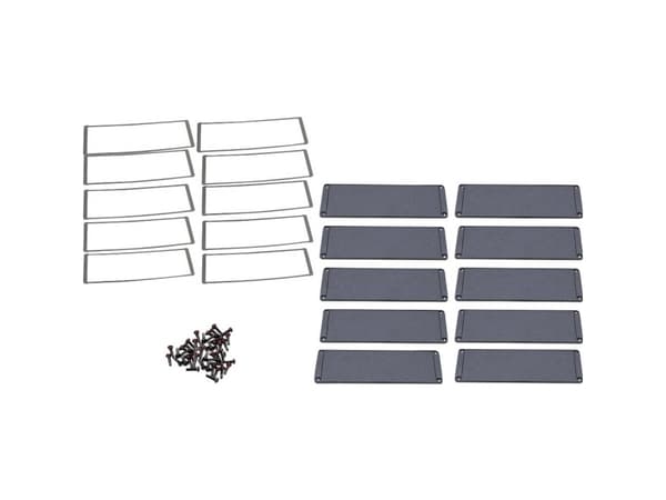 Hammond Electronics Endeplade Aluminium Sort (L x B x H) 6 x 194 x 72 mm 10 stk