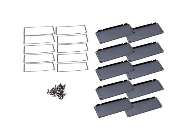 Hammond Electronics Endeplade Aluminium Sort (L x B x H) 16 x 194 x 72 mm 10 stk