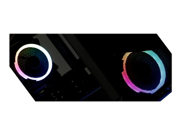 AZZA Noir - Mid tower - micro ATX - genomskinlig sidopanel (härdat glas) - ingen strömförsörjning (ATX) - svart - USB/ljud