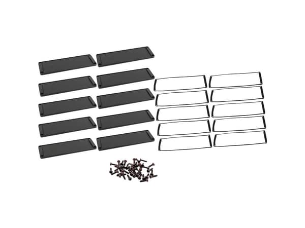 Hammond Electronics Endeplade Aluminium Sort (L x B x H) 6 x 168.50 x 56.90 mm 1 stk