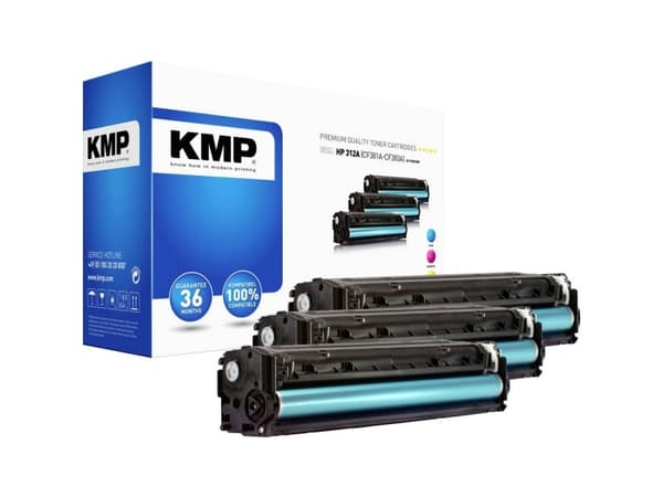 KMP 2528,0030, 2700 sider, Cyan, Fiolblå, Gult, 3 stykker