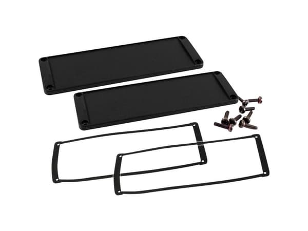 Hammond Electronics Endeplade Aluminium Sort (L x B x H) 6 x 168.50 x 56.90 mm 1 stk
