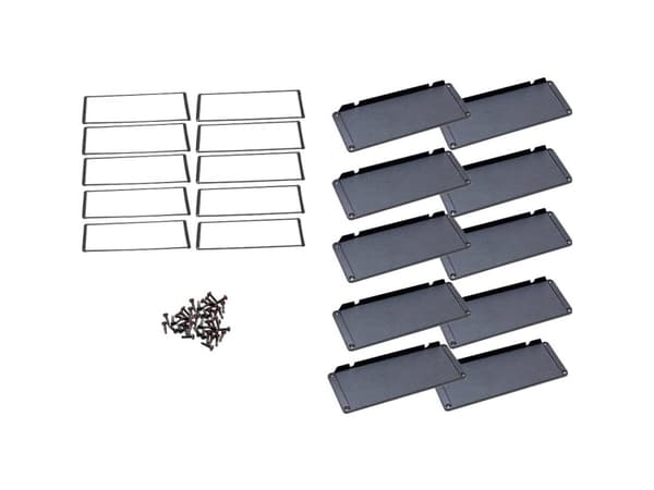 Hammond Electronics Endeplade Aluminium Sort (L x B x H) 16 x 194 x 72 mm 10 stk