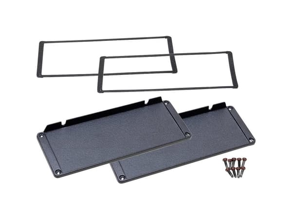 Hammond Electronics Endeplade Aluminium Sort (L x B x H) 16 x 194 x 72 mm 1 stk