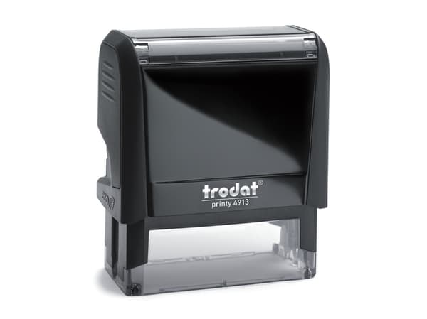 trodat automaattinen tekstileimasin "Printy 4.0" 4913, musta Toimitetaan yksilöllisen leiman (44086) kanssa