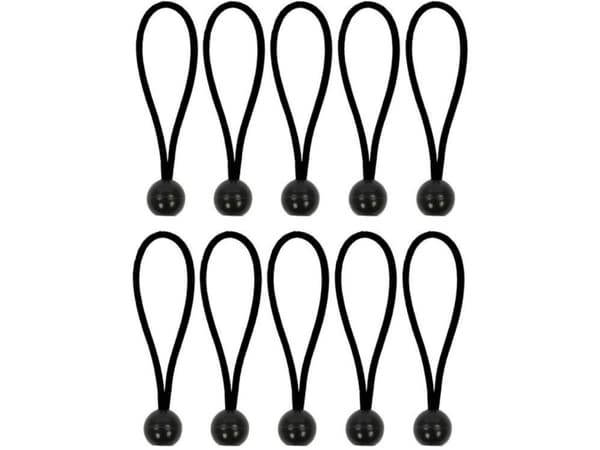 ProPlus 365644 Opspændingssæt til telt Zeltspanner-Set 10 Stück - elastisch 15cm mit Kunststoffball 10 stk