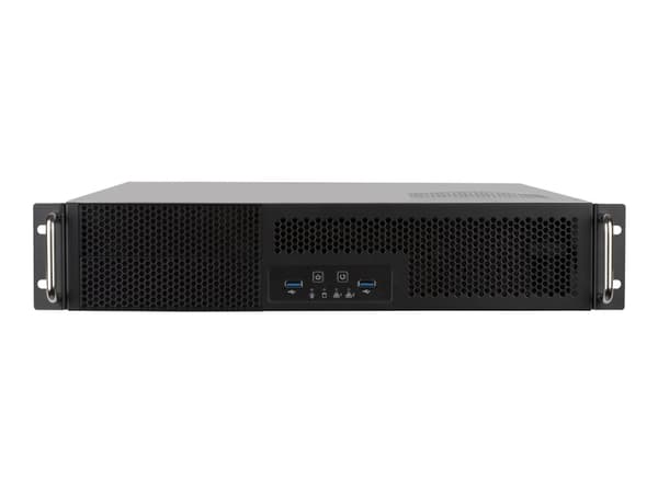 SilverStone RM23-502 - Kan monteras i rack 2U - ATX - ingen strömförsörjning (ATX) - USB