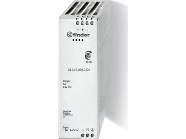Finder 78.1A.1.230.2402 Strømforsyning till DIN-skinne (DIN-skena) 24 V/DC 5 A 120 W