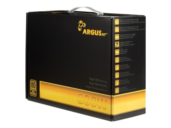 Argus GPS-800 - Virtalähde (sisäinen) - ATX12V 2.4 - 80 PLUS Gold - AC 100/240 V - 800 Watt musta