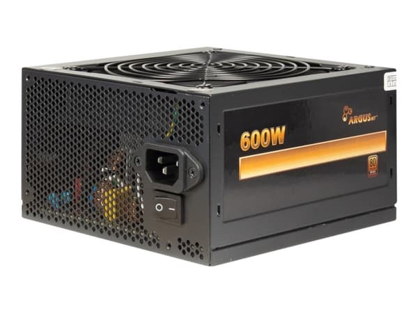 Argus BPS-600 - Nätaggregat (intern) - ATX12V 2.4 - 80 PLUS Bronze - AC 100/240 V - 600 Watt - aktive PFC