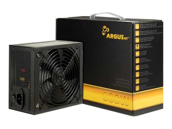 Inter-Tech Argus GPS-600, 600 W, 100 - 240 V, 47 - 63 Hz, 8/4 A, 100 W, 600 W