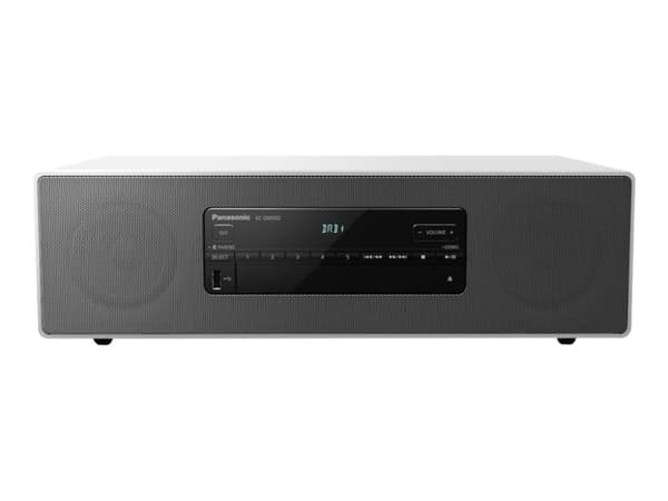 Panasonic SC-DM502, Kodin mikroaudiojärjestelmä, Valkoinen, 1 levyt, 40 W, Koko alue, 8 O