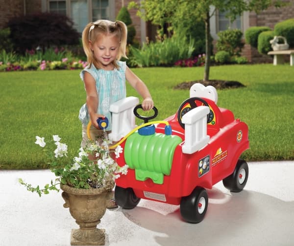 Little Tikes Spray & Rescue Fire Truck, 1,5 år, 4 hjul, Plast, Sort, Rød, Hvit