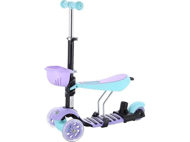 NILS Extreme HLB07 4in1 BLACK-MINT-PURPLE CHILDREN SCOOTER NILS FUN universal