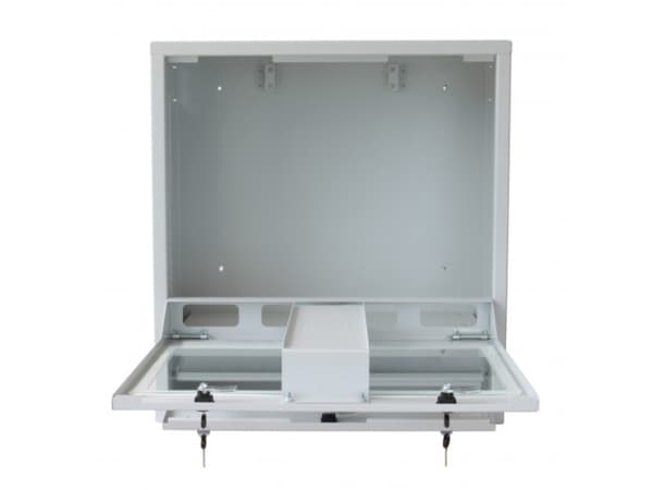 Techly ICRLIM10SV, Seinään asennettava laitekehikko, Näppäinlukko, 28,4 kg, Harmaa