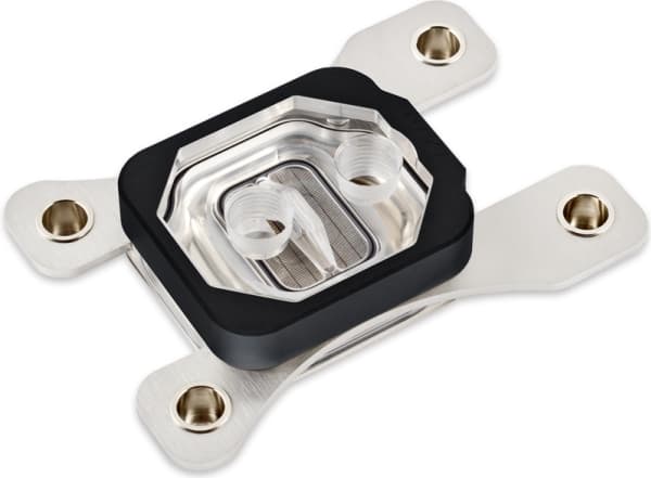 Aqua Computer kryos NEXT, Vattenblock, Akryl, Gjuten aluminium, Nickel, Metallisk, Transparent, Uttag AM4, AM5-sockel, 1/4", CPU