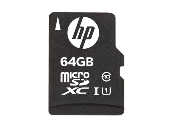 HP mi210 - Flashminnekort (microSDXC til SD-adapter inkludert) - 64 GB - UHS-I U1 / Class10 - microSDXC UHS-I