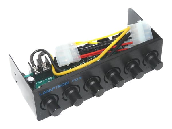 Lamptron FC2 - Systemviftehastighetskontroller - svart anodisert aluminium