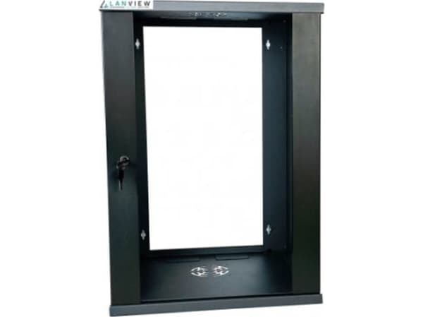 Lanview - Rack skap - 500 mm depth, eco - veggmonterbar - svart - 10U - 19"