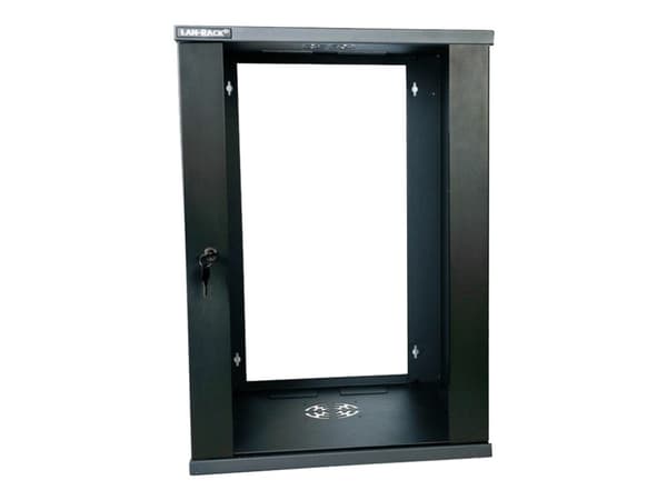 Lanview - Rack skap - 500 mm depth, eco - veggmonterbar - svart - 10U - 19"