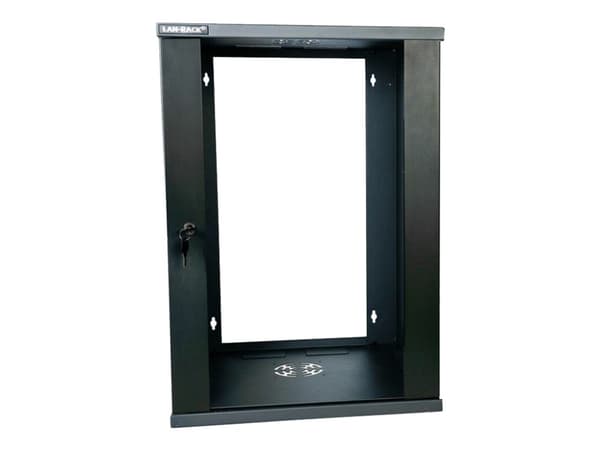 Lanview - Rack skap - 500 mm depth, eco - veggmonterbar - svart - 15U - 19"