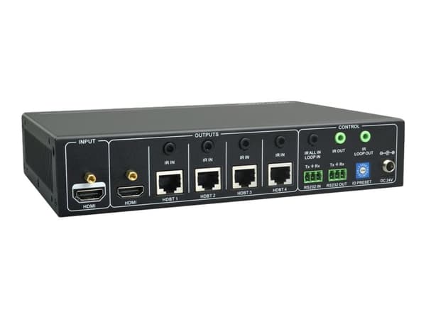 VivoLink - Video/infrarød/seriellutvider - HDBaseT - 4 porter - opp til 70 m