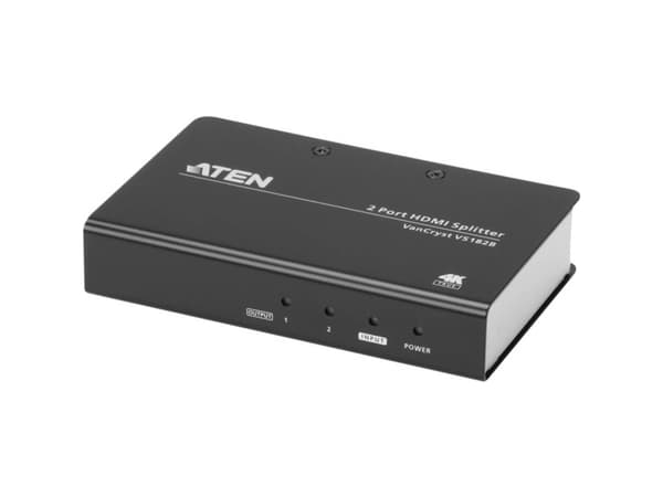 ATEN VS182B-AT-G, HDMI, 2x HDMI, 4096 x 2160 pikseliä, Musta, Metalli, 4K Ultra HD