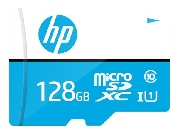HP mx310 - Flash-minneskort (microSDXC till SD-adapter inkluderad) - 128 GB - UHS-I U1 / Class10 - mikroSDXC UHS-I