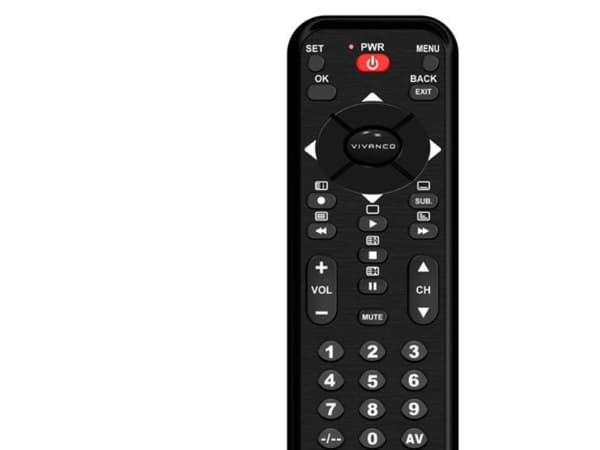 Vivanco UR 12 BN, CD/MD, DVD/Blu-ray, SAT, TV, Digitalbox för TV, VCR, Tryckknappar, Svart Svart