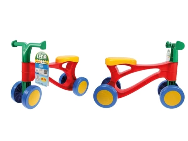 Lena My First Scooter Multicoloured, Barn, Fyrhjulig sparkcykel, Alla, 4 hjul, 1,5 År, Blå, Grön, Orange, Röd
