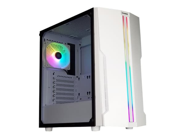 Xilence Performance C X502 - Mid tower - ATX - genomskinlig sidopanel (härdat glas) - ingen strömförsörjning (ATX) - vitt hölje - USB/ljud Vit