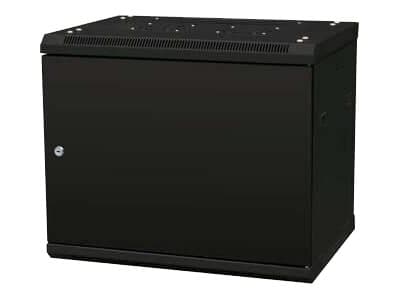 Lanview - Skåp - väggmonterbart - svart - 6U - 19"