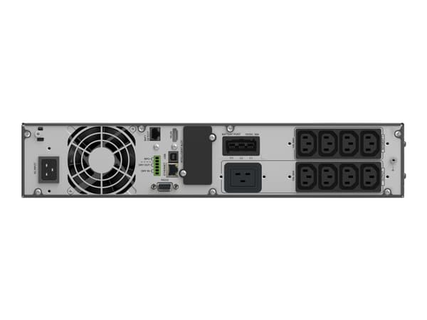 PowerWalker VFI 3000 ICR IoT - UPS (rackmonterbar/extern) - 3000 Watt - 3000 VA - 9 Ah - RS-232, USB, Ethernet - utgångskontakter: 9