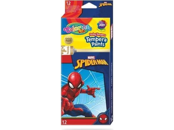 Patio Tempera paints 12 colors in 12 ml tubes Spiderman Colorino Kids 91840