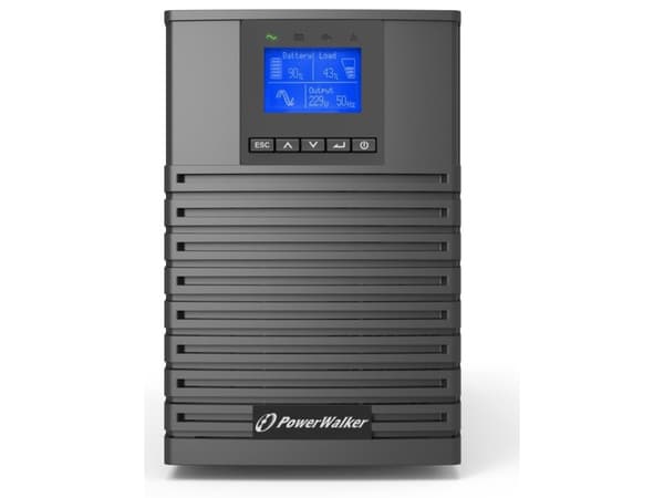 PowerWalker VFI 1000 ICT IoT, Taajuuden kaksoismuunnos (verkossa), 1 kVA, 1000 W, Pure sine, 160 V, 300 V