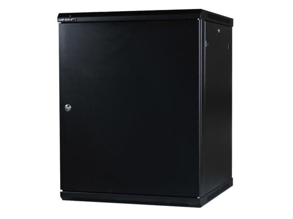 Lanview - Rack skap - 600 mm depth - veggmonterbar - svart - 27U - 19"