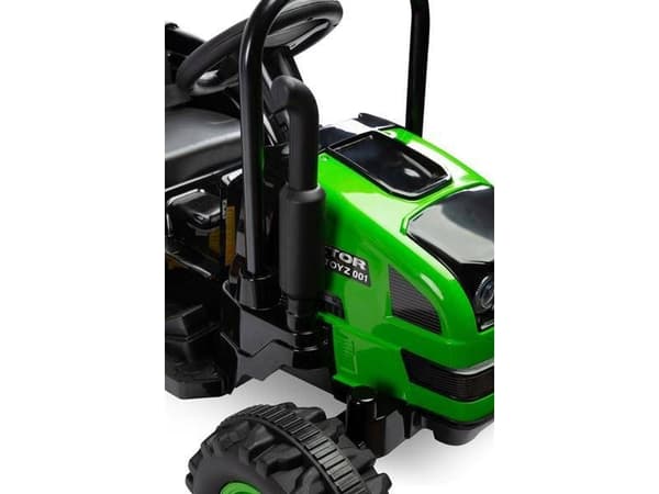 Toyz batteritraktor med släp Caretero Toyz Hector laddningsbar traktor + fjärrkontroll - grön