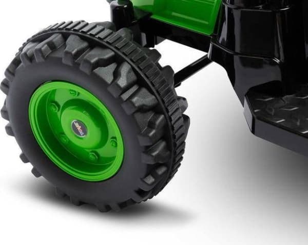 Toyz batteritraktor med släp Caretero Toyz Hector laddningsbar traktor + fjärrkontroll - grön