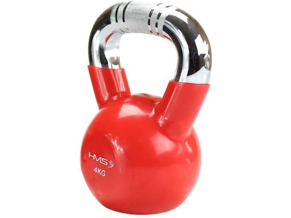 HMS Kettlebell Cast iron KTC10 handle chrome knurled red 10 kg (17-64-073)