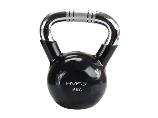 HMS Kettlebell Cast iron KTC16 handle chrome knurled black 16 kg (17-64-075)