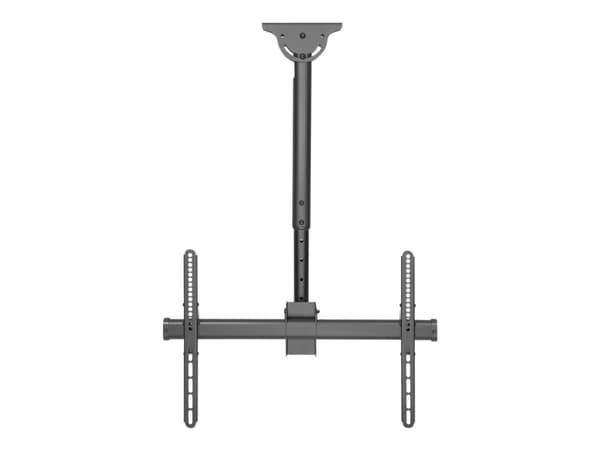 DIGITUS DA-90421 - Monteringssett (takmontering, teleskopstang, VESA-monteringsbrakett) - for LCD-display / bøyd LCD-display - stål - svart - skjerms