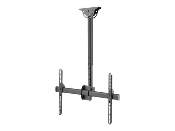 DIGITUS DA-90421 - Monteringssett (takmontering, teleskopstang, VESA-monteringsbrakett) - for LCD-display / bøyd LCD-display - stål - svart - skjerms Sort